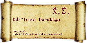 Kölcsei Dorottya névjegykártya