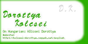 dorottya kolcsei business card